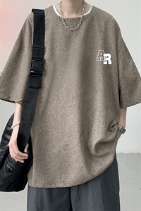风复古亚麻短袖男棉麻t恤男半袖 ZT71369-P35图片