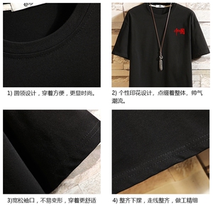 DX17276-P20 纯短袖t恤男大码半袖打底衫宽松体恤衫 砖墙挂拍图片