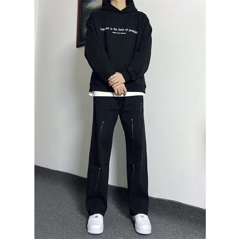 自家图，cleanfit漆点牛仔裤男秋冬显瘦显腿长裤子KZA36-P55图片