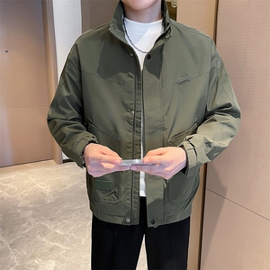 秋季男生夹克上衣外套立领款简约百搭轻熟风JK8402-P95图片
