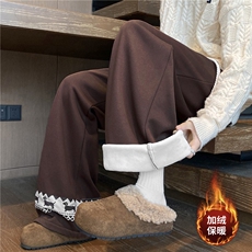 抖音品质美式复古裤脚设计加绒休闲卫裤B315-K25913JR-特p40控78，男装休闲裤，电商B315