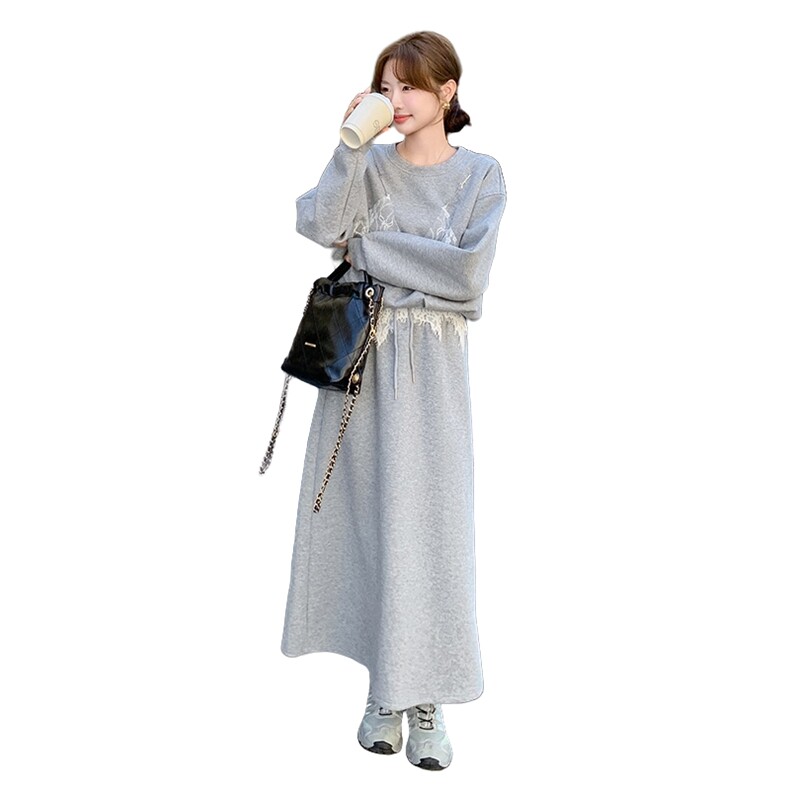 新品现货蕾丝卫衣套装半身裙6911-P165-K228,女装套装/套裙,2C317
