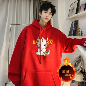 龙年卫衣 冬季美式加绒加厚卫衣外套DL1725常规特P35加绒特40图片