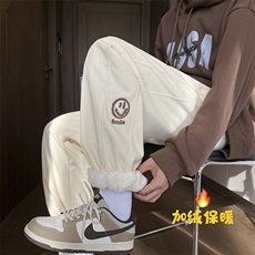 秋冬加绒加厚灯芯绒笑脸贴标休闲裤kk372p60，男装休闲裤，星座712