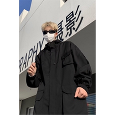 春秋季山系户外冲锋衣外套男款宽松工装夹克衫连帽多口袋JQ704，男装夹克，星座1116A-1（原606A）