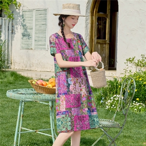 701时尚印花连衣裙图片