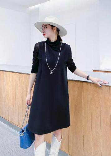 假两件套连衣裙，女装连衣裙，米儿衣景