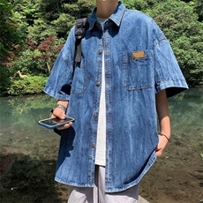 夏季新款衬衫潮流慵懒男方领衬衫P43，男装衬衫，星座1116-2
