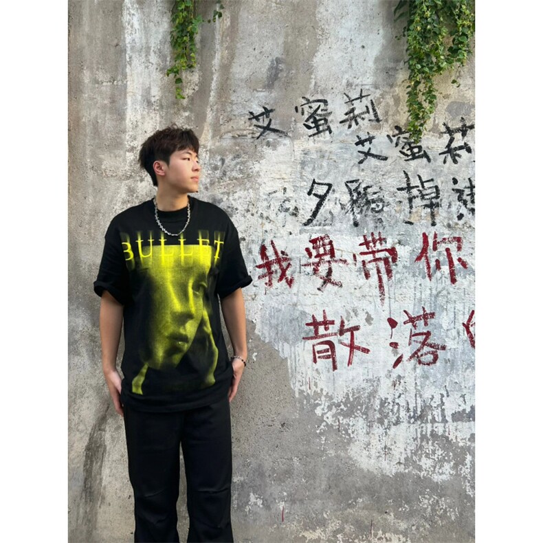 网络图现货！260G重磅T恤高级感美式复古小领口短袖RT203-P30,男装T恤,星座1005-6