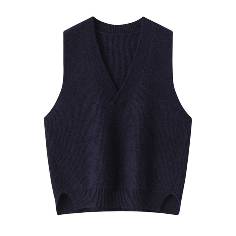 新款v领羊毛开衫女100羊毛2025春秋打底宽松针织衫羊绒毛衣外套，女装马甲，兴泰羊绒