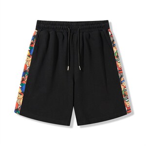 2023新款夏季基础百搭色系小熊图案男士短裤DK7867-P43，女装休闲裤，星座717