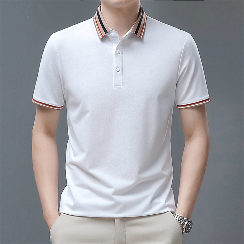 夏季男士短袖休闲t恤百搭polo衫中年爸爸夏装上衣QP1629-P55，男装Polo衫，星座1105-3