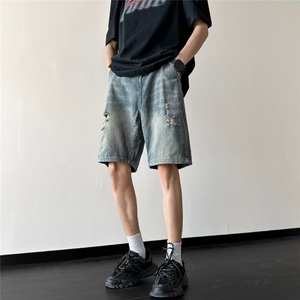 2024美式牛仔裤男款春夏季短裤潮 KM911 P33图片