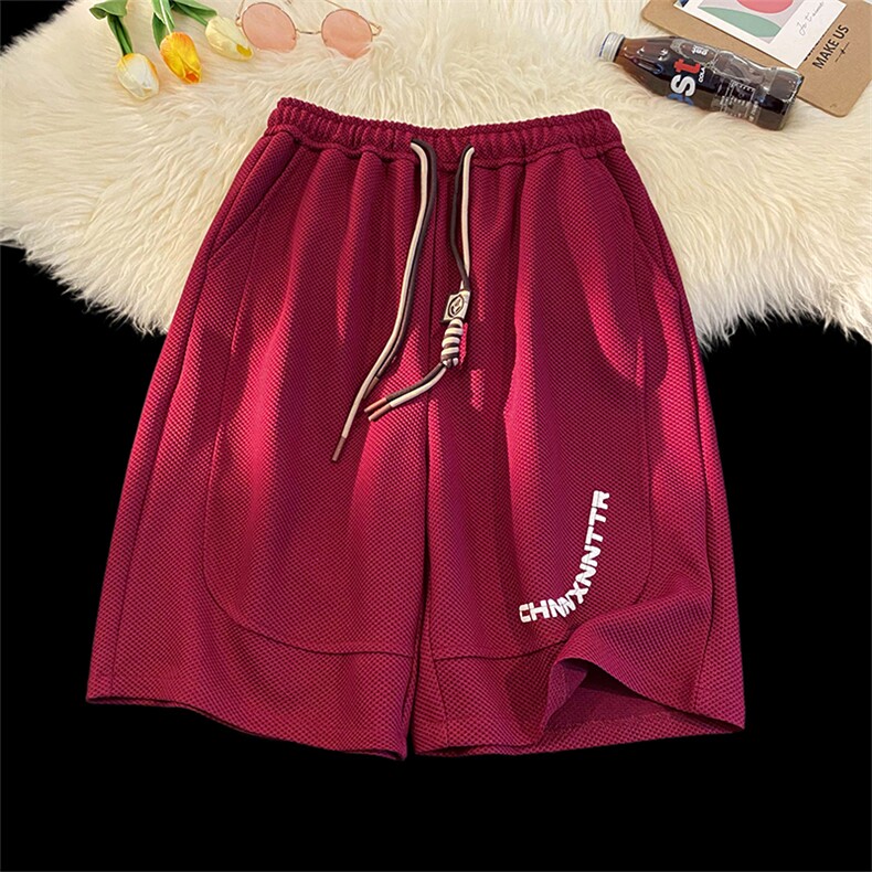 潮牌高街休闲运动短裤男oversize美式复古五分裤DK12特批25，男装牛仔裤，星座417-3