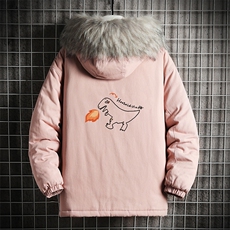 MM48040-P130冬季大毛领衣男士大码加厚袄男服网格挂拍，男装棉衣，电商A040A