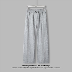 松紧抽绳男宽松运动裤粗云棉针织面料休闲裤卫裤A329-K9916-P60，男装休闲裤，电商A329