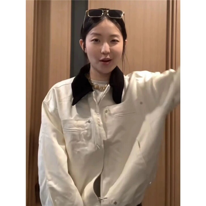J50-P95牛仔外套男女春秋款美式复古设计感宽松高级感,男装工装外套,电商B323A