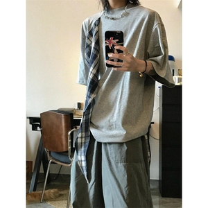 拼接设计感打结纯棉短袖ZX0163-P40图片