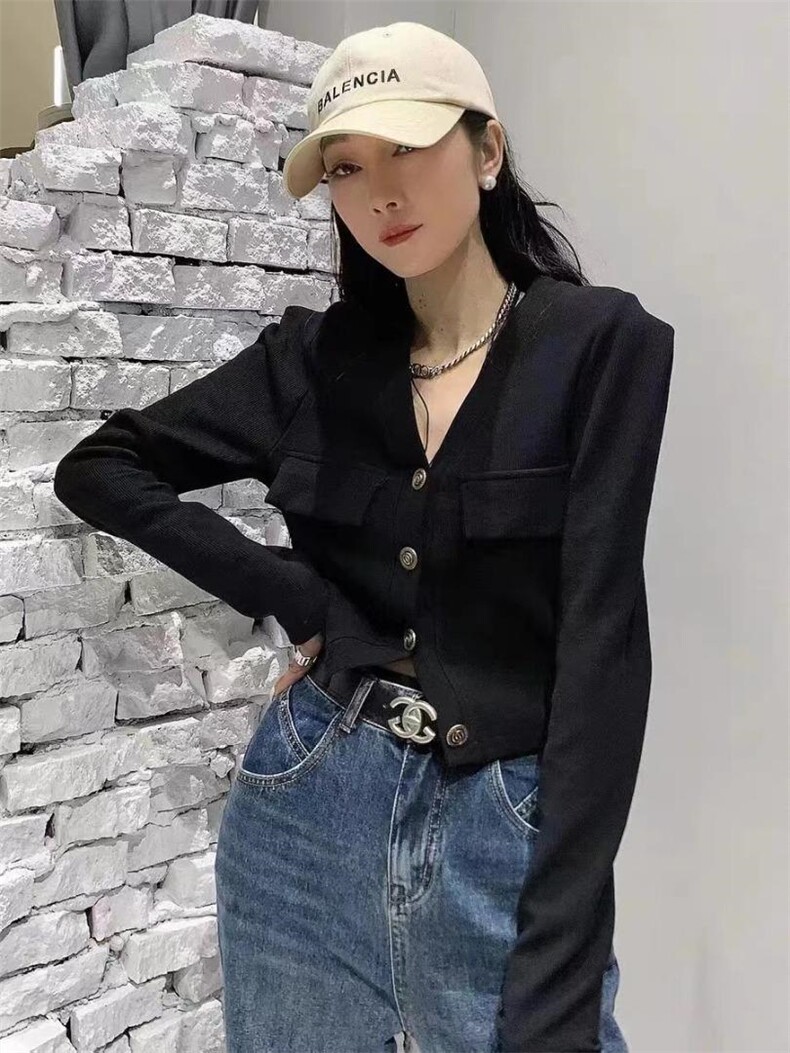 现货，V领开衫，其它，淳沐