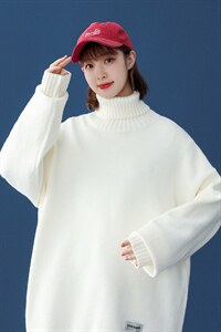 @中性风冬新款2021毛衣高领纯色针织衫上衣A125-C013-P65女类，男装针织衫/毛衣，电商A125