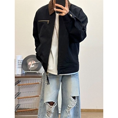 美式翻领短款底特律夹克男女秋季新款vintage复古拼接情侣外套潮,男装夹克,星座301D-2(原星座1004-1),四季星座 美式翻领短款底特律夹克男女秋季新款vintage复古拼接情侣外套潮,男装夹克,星座301D-2(原星座1004-1),四季星座