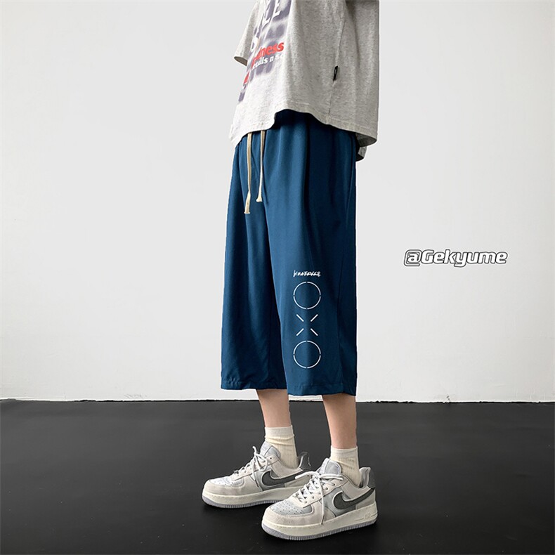 冰丝七分裤男大码速干短裤男五分裤黑地板风格QK72398-P25,男装休闲裤,电商A040