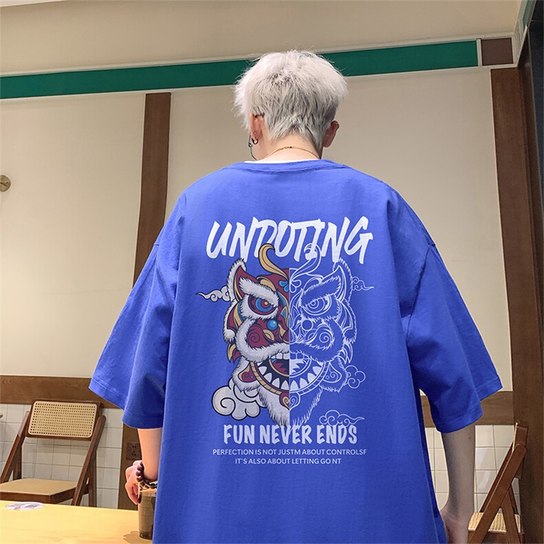 已注册龙潮新中式短袖T重磅280克TB4382批30纯棉220克T4382P25,男装T恤,电商C408(原B339-1)