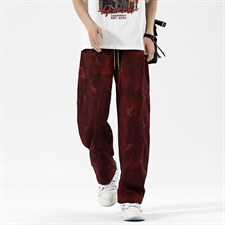 2520/P45休闲裤男美式个性大码宽松潮男百搭长裤子运动直筒裤，男装休闲裤，星座1204