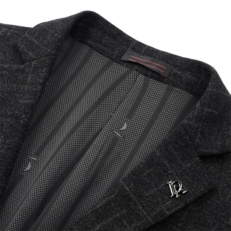 秋冬季休闲商务西服男格子西装上衣中年爸爸保暖外套MY826-P175,男装西服,电商B212（原钱塘6029）