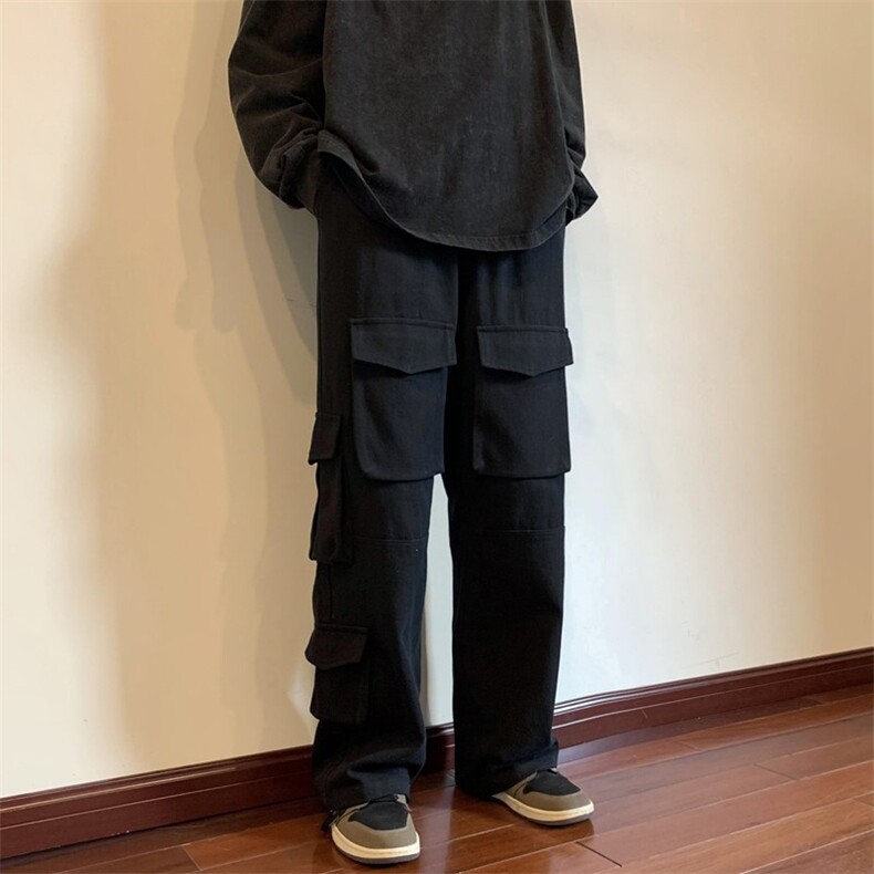 春秋vibe多口袋高街工装裤现货XZ604-KG41-P65控78,男装工装外套,星座604