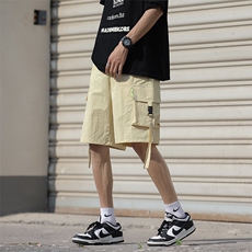 港风宽松休闲裤工装短裤男夏季潮牌ins大口袋五分裤K7063-P32，男装休闲裤，星座512-4