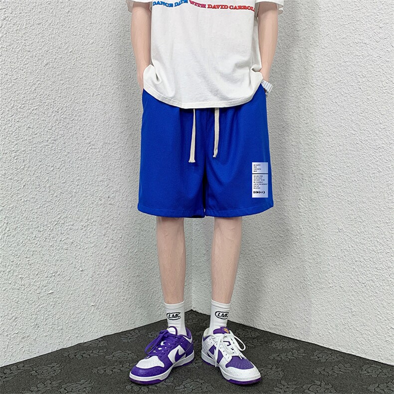 HD74045-P22华夫格短裤男大码宽松五分裤男直筒中裤,男装休闲裤,电商A040