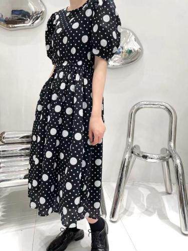 复古大波点连衣裙,女装连衣裙,Ultra Niche