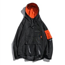 2020马切达秋季大码新日系男连帽运动套头宽松夹克外套J938-P65，男装夹克，电商A001