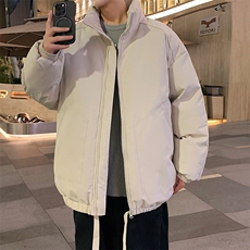 现货冬季美式休闲加厚雪山外套夹克立领纯色三防户外工装棉服，男装夹克，电商A486-1