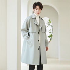 得物/直播【精品大货】风衣男中长款毛呢大衣男F911批125品牌风B，男装风衣，星座401