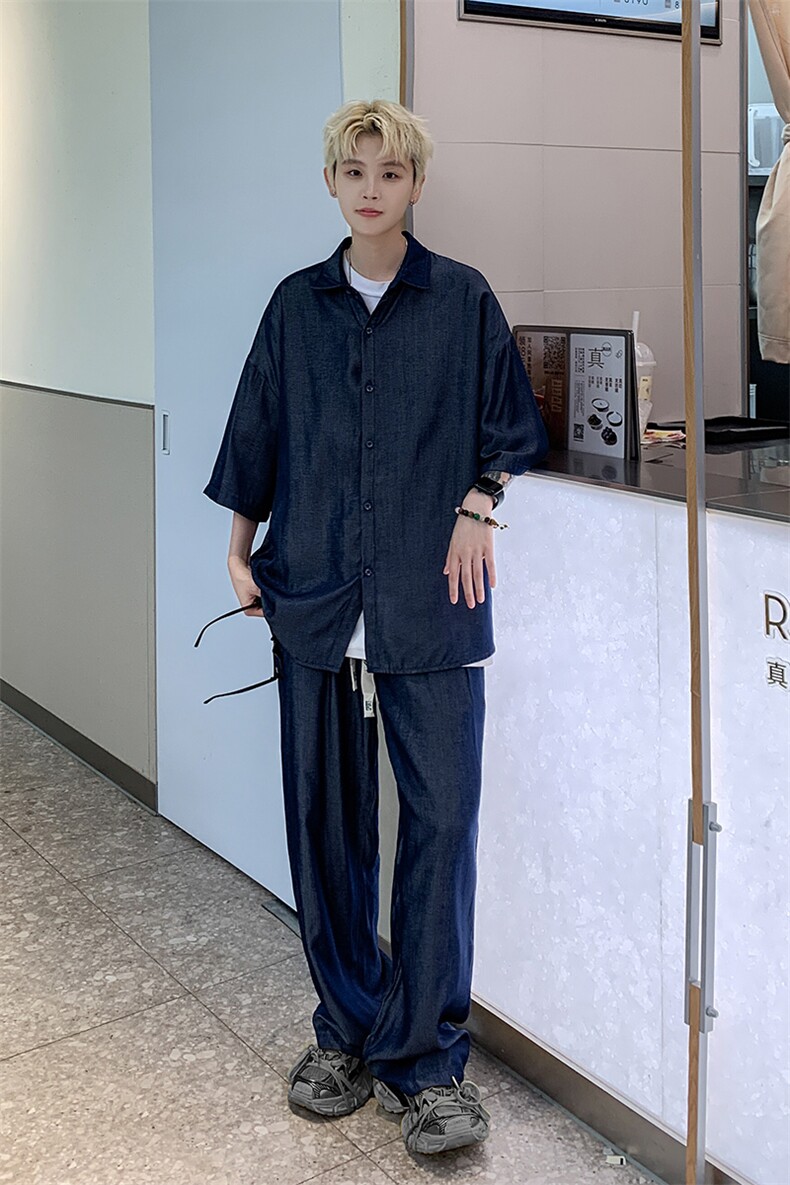 量大优供视频激光冰丝套装男XH69TZ-特P60,男装休闲套装,电商B367