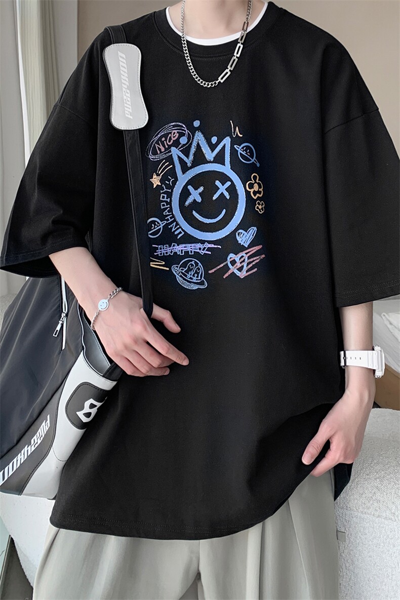 230g重磅纯棉短袖t恤男大码半袖半截袖DX17180-P20,男装T恤,电商A040