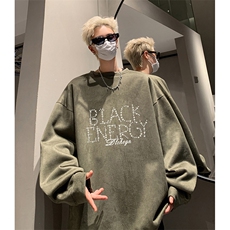 抖音得物供货提供视频秋冬重磅美式麂皮绒圆领卫衣JY328，男装卫衣，电商A486