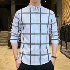 高档秋装新款男士长袖衬衫韩版时尚修身衬衣c100---p21，男装衬衫，星座102C-1(原星座100)