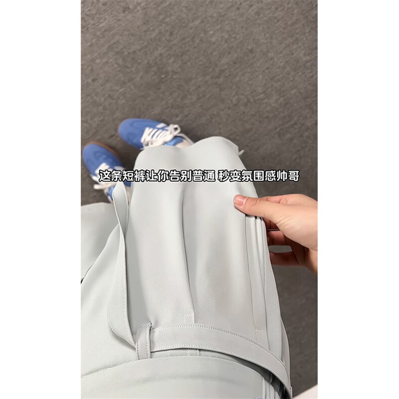 冰丝短裤X6159-TP4068美式高街休闲五分短裤腰带运动中裤男,男装牛仔裤,电商A102