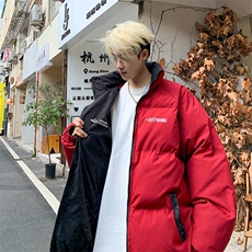 XZ230-1MY50冬港风宽松简约满天星双面穿休闲立领面包服P128控158，男装棉衣，星座230-1