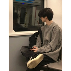 毛衣男秋冬季潮牌痞帅宽松内搭针织打底衫A5011-P64，男装T恤，星座208-5