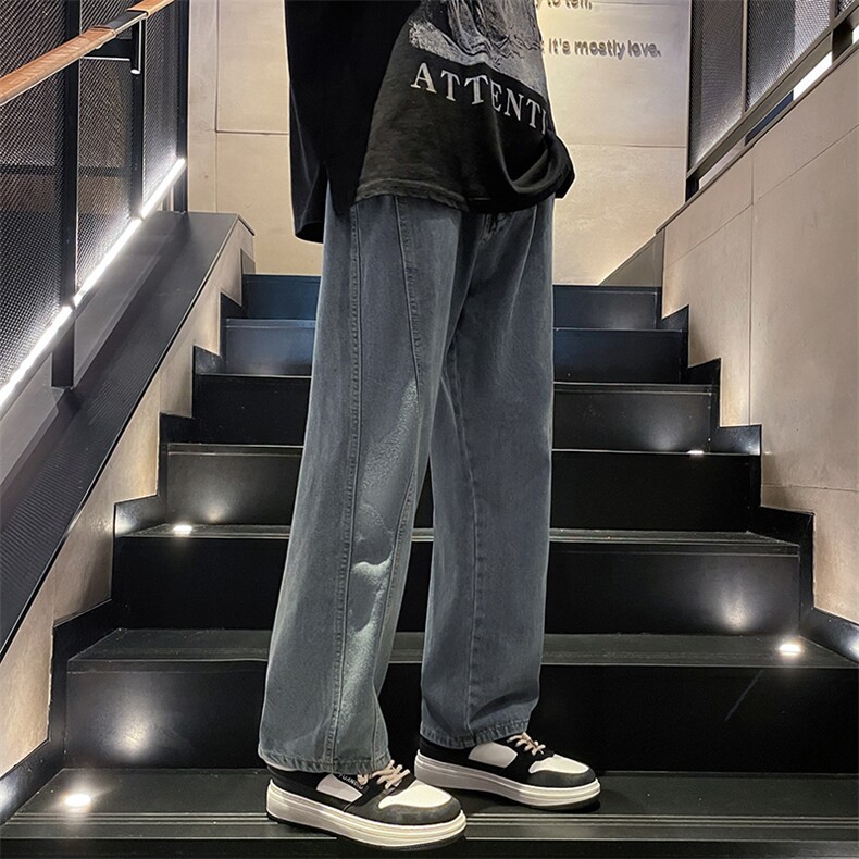 美式高街复古拼接宽松阔腿裤潮牌痞帅男B381-1/723P48，男装休闲裤，电商B381-1