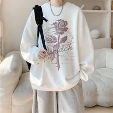 已注册/华棉内景春秋韩系百搭宽松圆领卫衣男WY00634/P35加绒P45，男装卫衣，电商B316