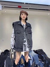 牛仔马甲，女装马夹，韩流星