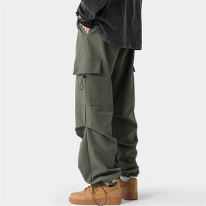 秋新美式户外机能降落伞兵工装裤男大码抽绳束脚拖地裤K1154-P55图片