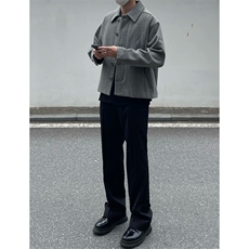 量大优垂感冰丝西裤cleanfit黑色休闲裤微喇vibe裤子XK175-特P35，男装西裤，星座1213