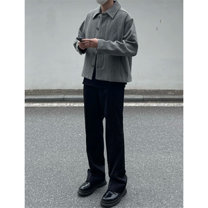 量大优 垂感冰丝西裤cleanfit黑色休闲裤微喇vibe裤子XK175-特P35图片