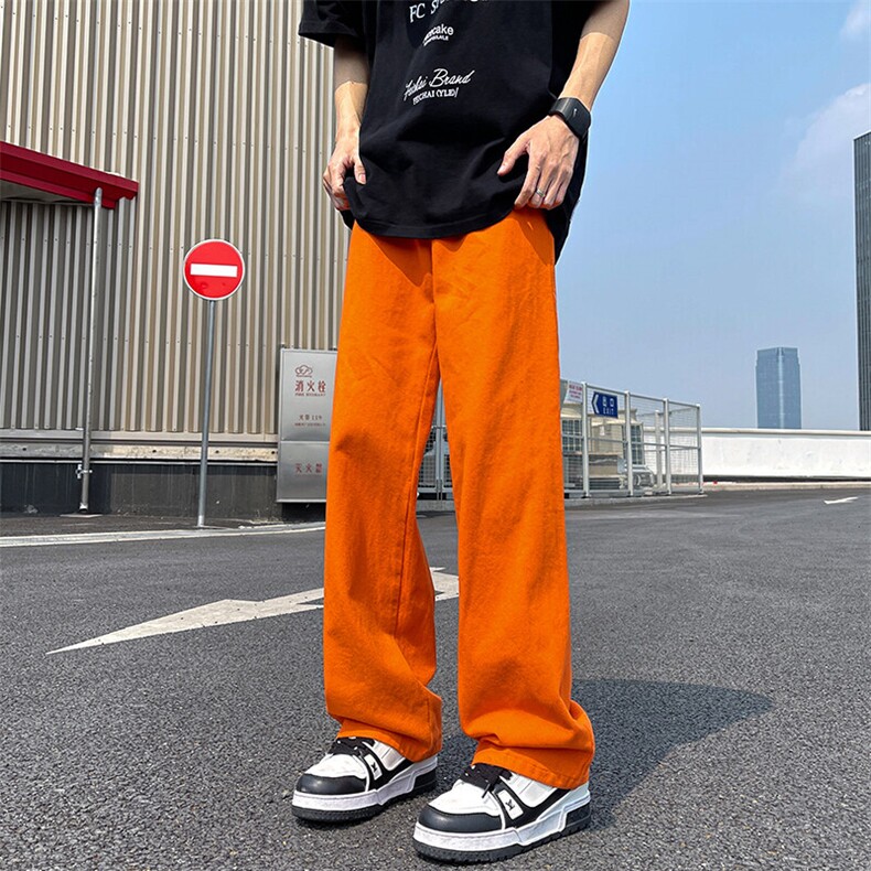 8XL-M特大码高级垂坠感休闲裤男薄款冰丝裤宽松直筒拖地裤K964P48,男装休闲裤,电商D206-1
